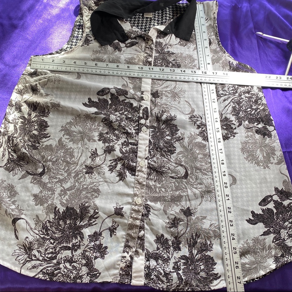 Kenar Work To Weekend Button Down Sleeveless Blou… - image 5